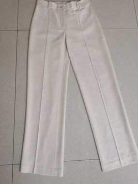 Club Monaco Cream Wide-Leg Women's Trousers